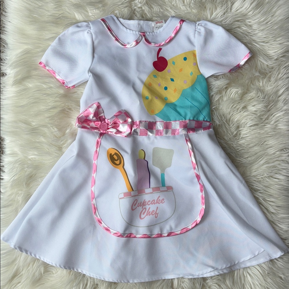 5 for $25🎈White Cupcake Chef Dress